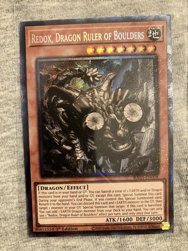 Redox, Dragon Ruler of Boulders (PCR) RA03-EN008 Quarter Century ...