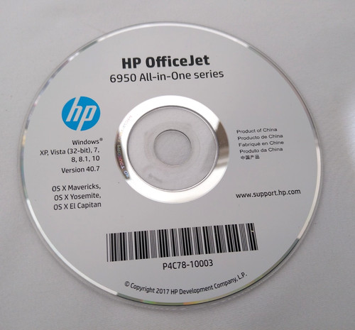 HP OfficeJet 6950 All-in-One Series Printer Software CD-ROM Windows XP Vista