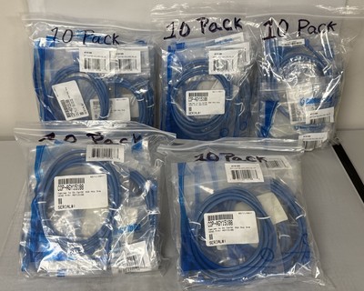 Lot of 50 Cables To Go #15188 5ft CAT5E Molded Blue 350 MHz Sna