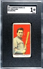 1909 American Caramel Co. (E90-1) Fred Clarke Philadelphia SGC 1 1909 American Caramel Co. (E90-1) Fred Clarke Philadelphia SGC 1
