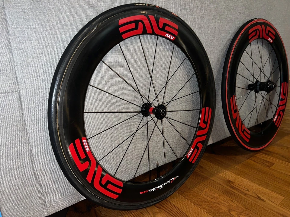 Juego de ruedas de freno de llanta tubular de carbono ENVE 7.8 SES rodamientos de velocidad de cerámica Shimano 11 Foto 4 de 4