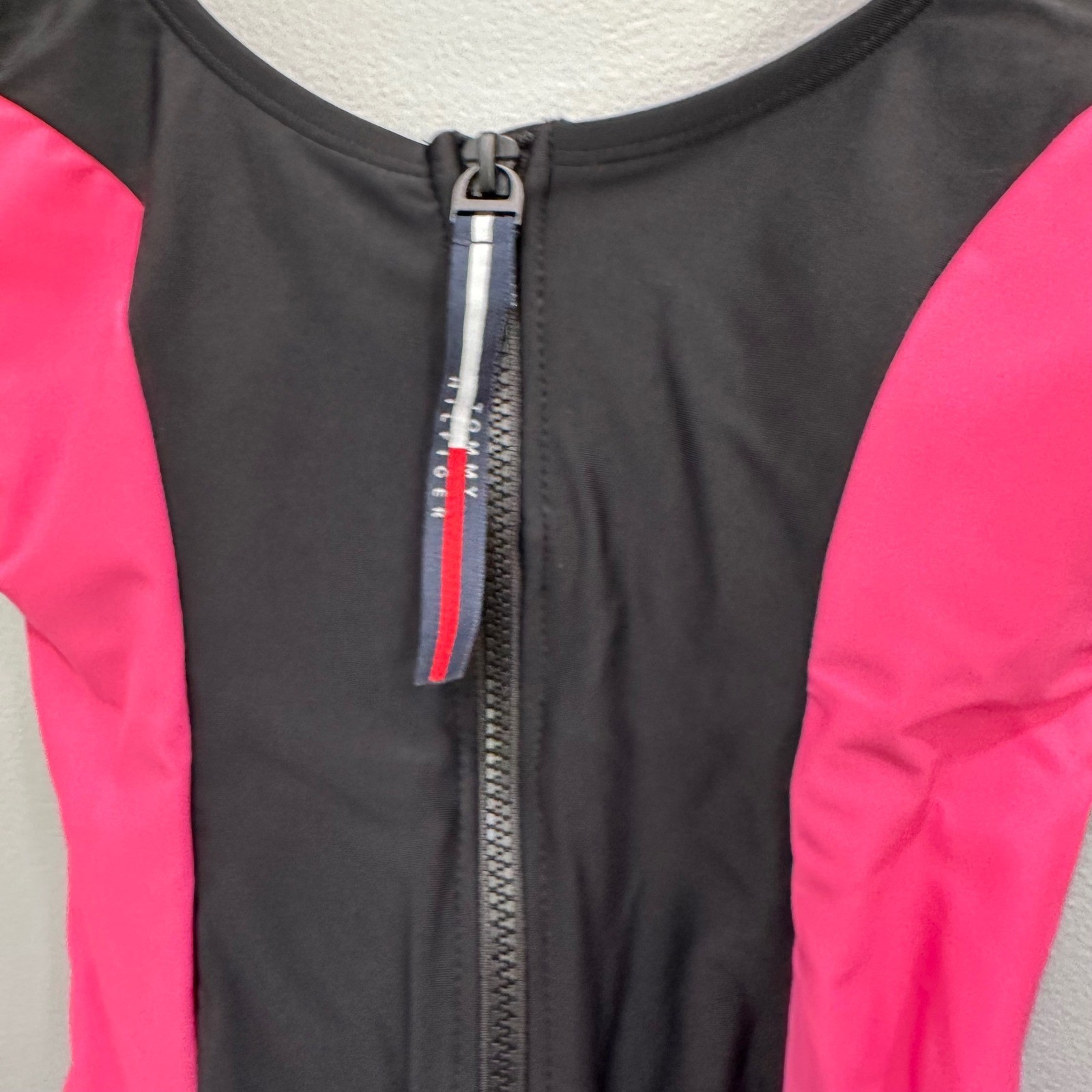 Tommy Hilfiger Color Block One Piece Swimsuit Zip Front -NWT- Athleisure thumbnail 2