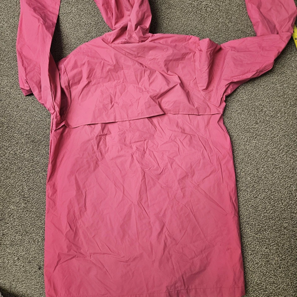 LL Bean Rain Jacket Womens Large Pink Hooded Mesh Lined Lightweight Raincoat - Image 3 of 4