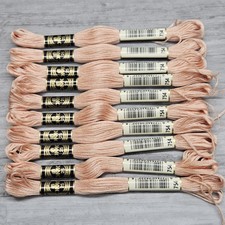 DMC 25 Embroidery Floss Mouline Special Made in France 754 Light Peach Lot 10