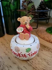 Vintage Hallmark Holiday Bear Cookie Time Kitchen Timer NEVER USED