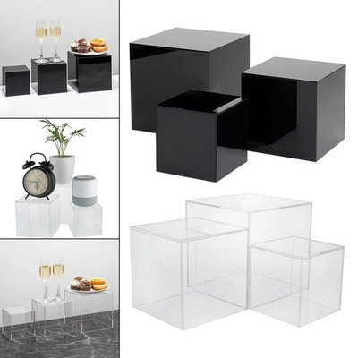 3 Stück Acrylwürfel-Display-Aufbewahrungsboxen, 10 cm, 12,7 cm, 15,2 cm,