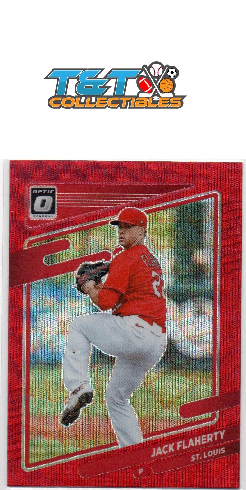 2021 Donruss Optic Red Wave #162 Jack Flaherty St. Louis Cardinals 2A