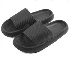Cushioned Thick Sole Pillow Slippers for Women Men Shower Beach Slides Soft