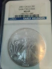2007 American Silver Eagle Coin NGC MS69
