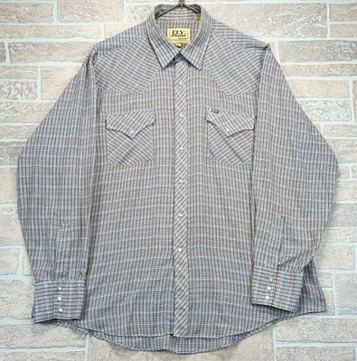 Vintage ELY Cattleman Pearl Snap Shirt XL Multicolor Cowboy Westernwear *READ*