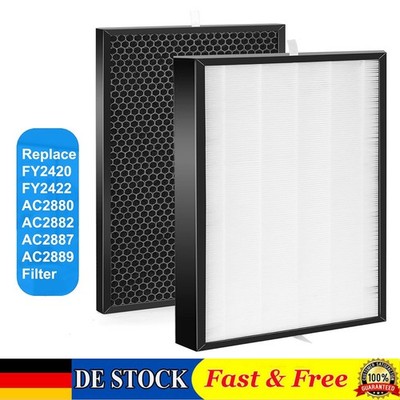 Filter-Set für Philips AC2889 AC2887,AC2882 AC3829 Luftreiniger,FY2422 & FY2420