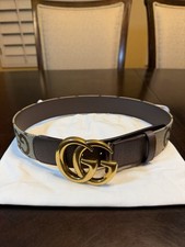 New Gucci GG Supreme Jumbo Logo Belt Brown Size 28 / 70 cm Fits Waist 24 - 28