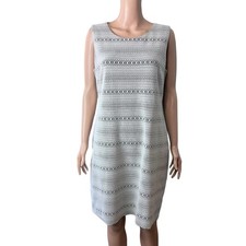 Calvin Klein Sleeveless Knit Dress 14 Career Business Geometric Southwestern 