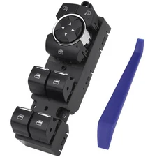 Master Power Window Switch Button - Front Driver Side Compatible with Ford F-...