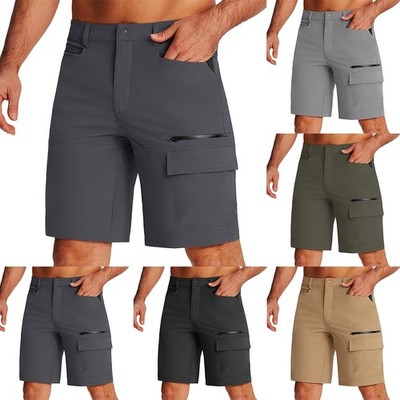 Herren Gerade geschnittene Cargoshorts Polyester Schnelltrocknend Wasserabweisend Shorts