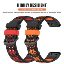Breathable Silicone Quick Fit Watch Strap For Garmin Fenix 5/6/7/8 22/26mm