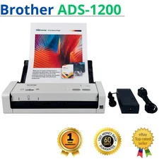 Brother ADS-1200 Portable Desktop Document Scanner w/Adapter 1 YEAR WARRANTY!⚡️