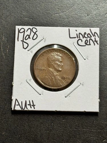 1928 D Lincoln Wheat Cent Penny AU About Uncirculated Better Date Coin (19015)