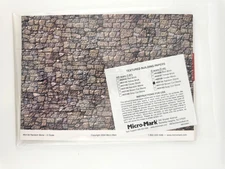Micro-Mark 83136 O Scale Random Stone Textured Building Papers (Pack of 4)