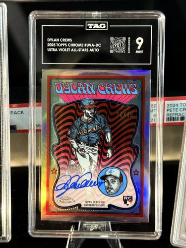 Dylan Crews #UVA-DC 2025 Topps Chrome Ultra Violet All Stars Autograph card