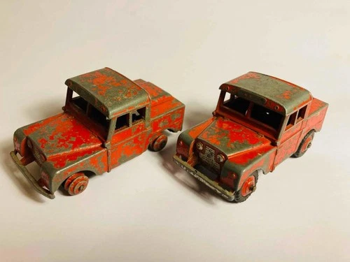 Dinky Toys #255 Land Rover Mersey Tunnel Police x 2 - Original Vintage (ref38)