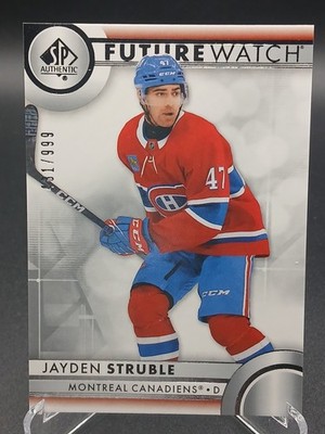 Jayden Struble 2023-24 SP Authentic Future Watch /999 SP NHL Montreal Canadiens