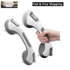 Grab Bars for Bathtubs and Showers 2 Pack Suction Grab Bar, Heavy Duty 12 Inc...