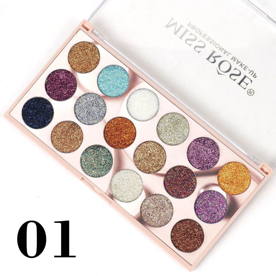 18 Colors Eye shadow Pigment Pearl Glitter Matte Shimmer Eyeshadow Palette - Image 4 of 4
