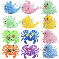 12 PCS Octopus Water Balls Pool 7.87x5.9x1.97 inches, 4 Crab 4 Duck 4 Whale