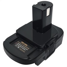 LALAFO DM18RL Battery Adapter Converter with USB Port, Convert from Black