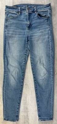 American Eagle Hi Rise Jegging Jeans Blue Denim Size 8 Short (Actual 28X26)