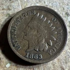 1863 - Copper Nickel Indian Cent -  Civil War issue A-81