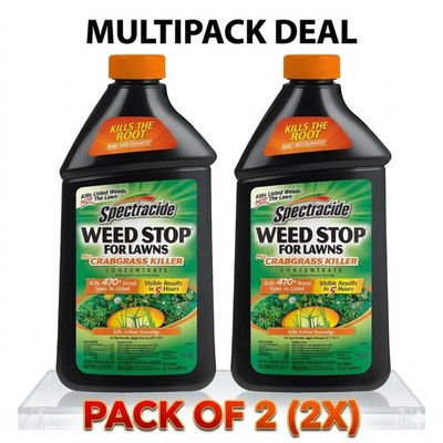Spectracide Weed for Lawns Plus Crabgrass Killer Concentrate 32 Ounces Pack of 2