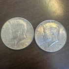 LOT OF (2) 1964 KENNEDY HALF DOLLARS 90% SILVER