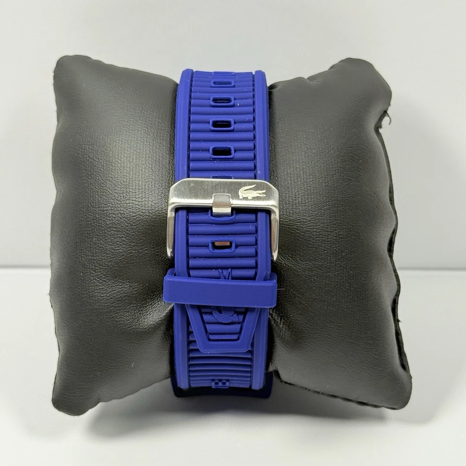 Lacoste 2011154 Men's Tiebreaker Blue Dial Silicone Strap Chronograph Watch - Image 3 of 4
