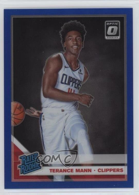 2019 Panini Donruss Optic Rated Rookie Blue Prizm 44/59 Terance Mann #165 0s5s