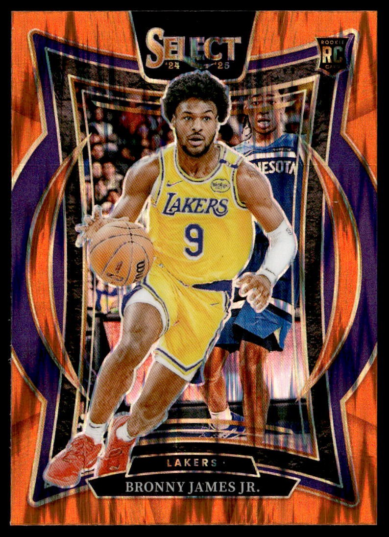 Bronny James Jr. 2024-25 Panini Select Orange Flash Prizm #90 RC Los Angeles