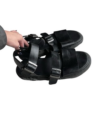 Dr. Martens Gryphon Brando leather sandals black mens size 13, Women s 14/15
