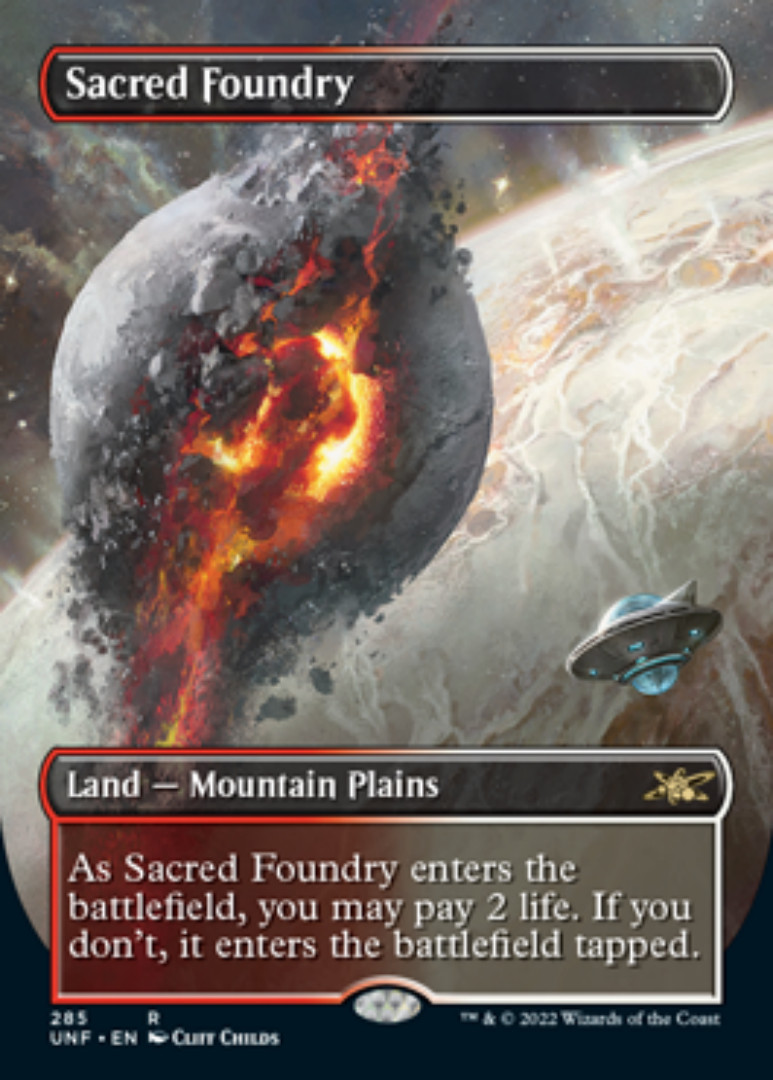 FOIL  -  Sacred Foundry (Borderless) - Unfinity (UNF)