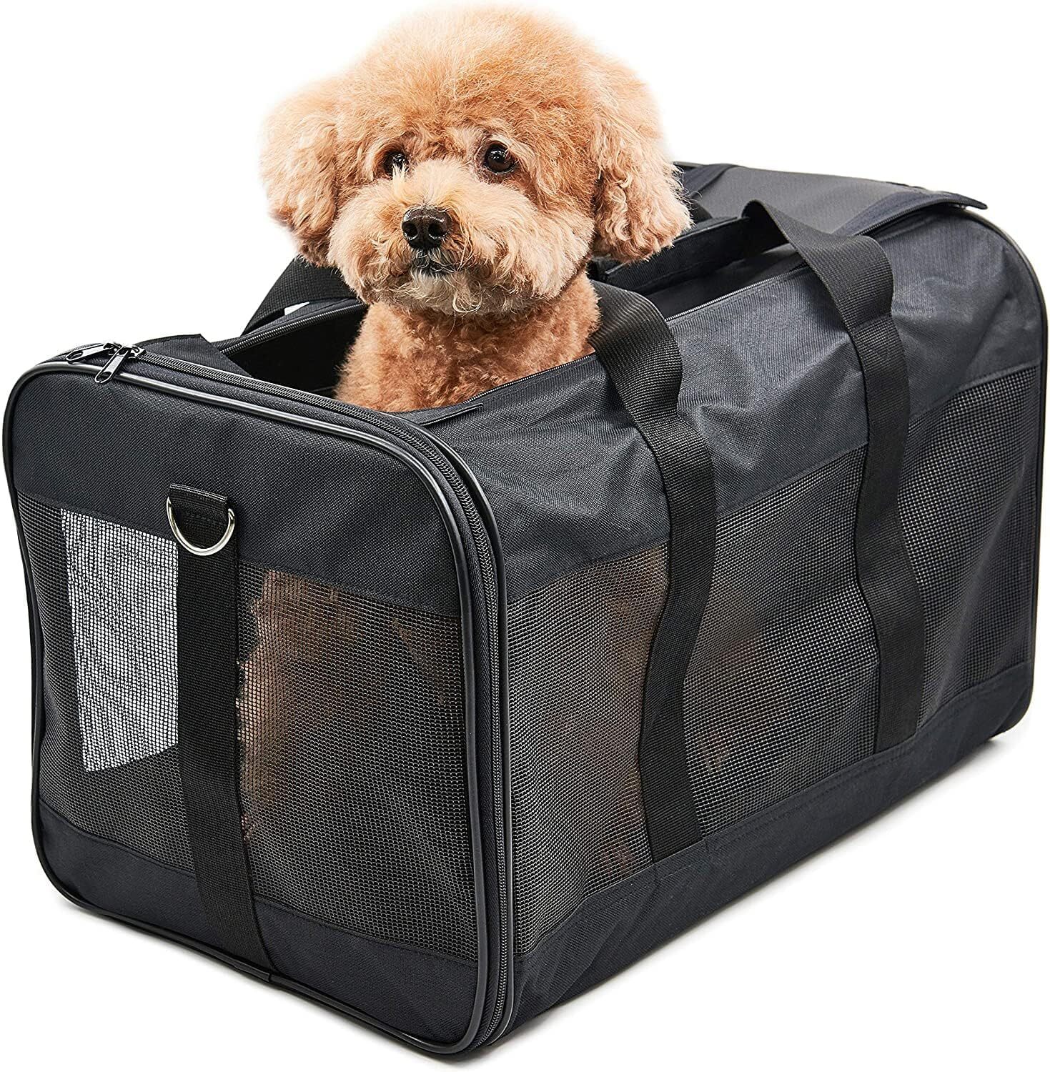 Pet Travel Carrier Soft Sided Portable Bag for Cats and Small Dogs, Collapsib...