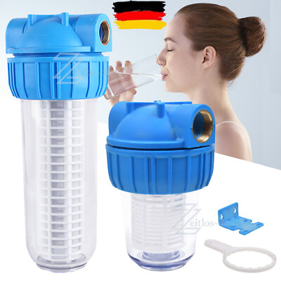 5'' 10'' Wasserfilter Vorfilter System Hauswasser Zisterne Brunnen Pumpe 1'' Zoll