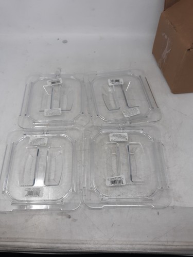 Vigor 247FP16HCL Tamaño 1/6 Tapa de Sartén de Alimentos Transparente con Mango | Lote de 4 - Imagen 4 de 5