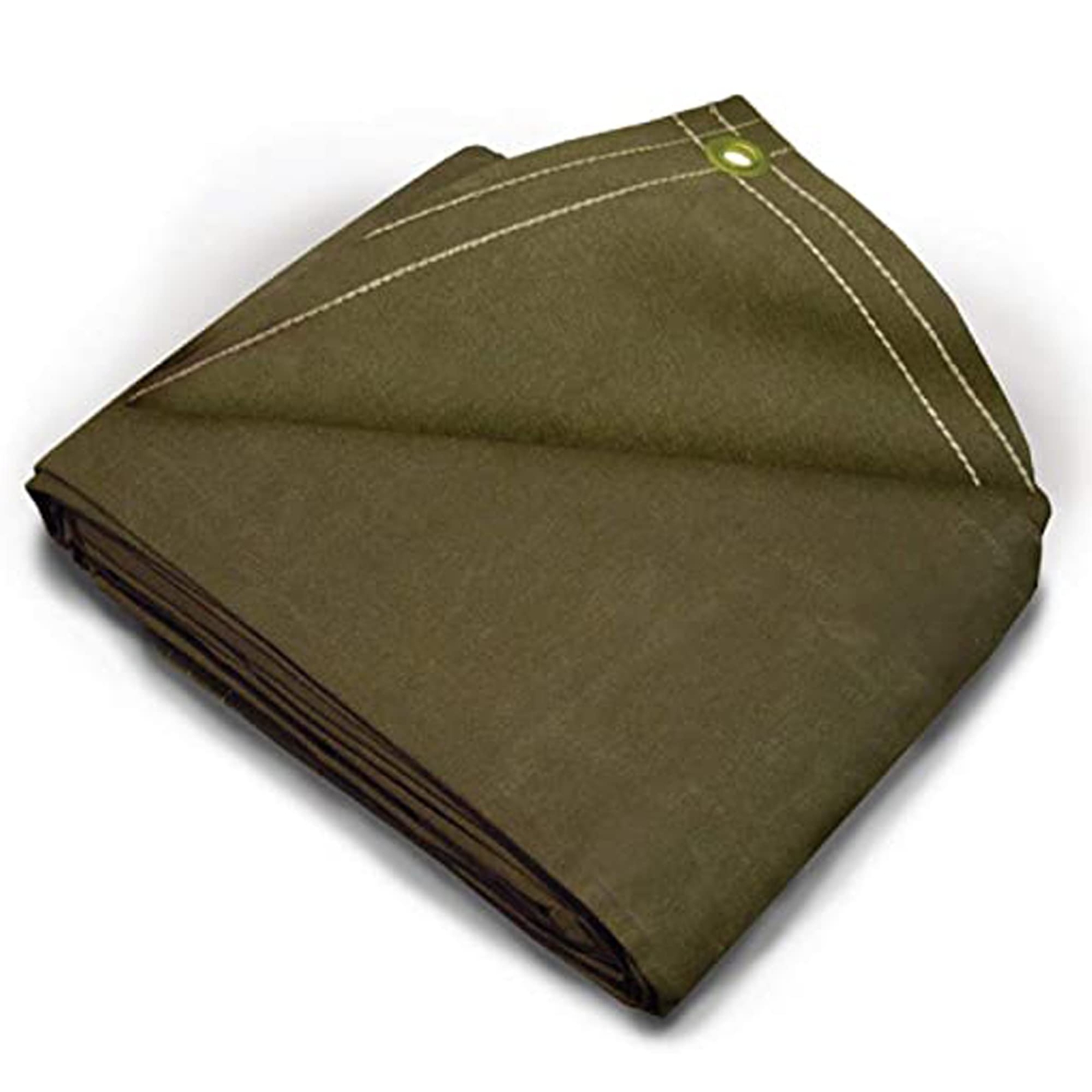 Tarps Now Canvas Tarp, (10' x 10') with Brass Grommets - Heavy Duty Tarp and ...