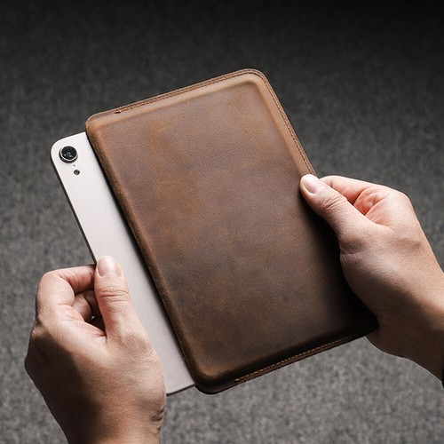 Genuine Leather Case Sleeve Pouch For iPad Mini (A17 Pro) 2024 / Mini 6 8.3 inch - Picture 6 of 16