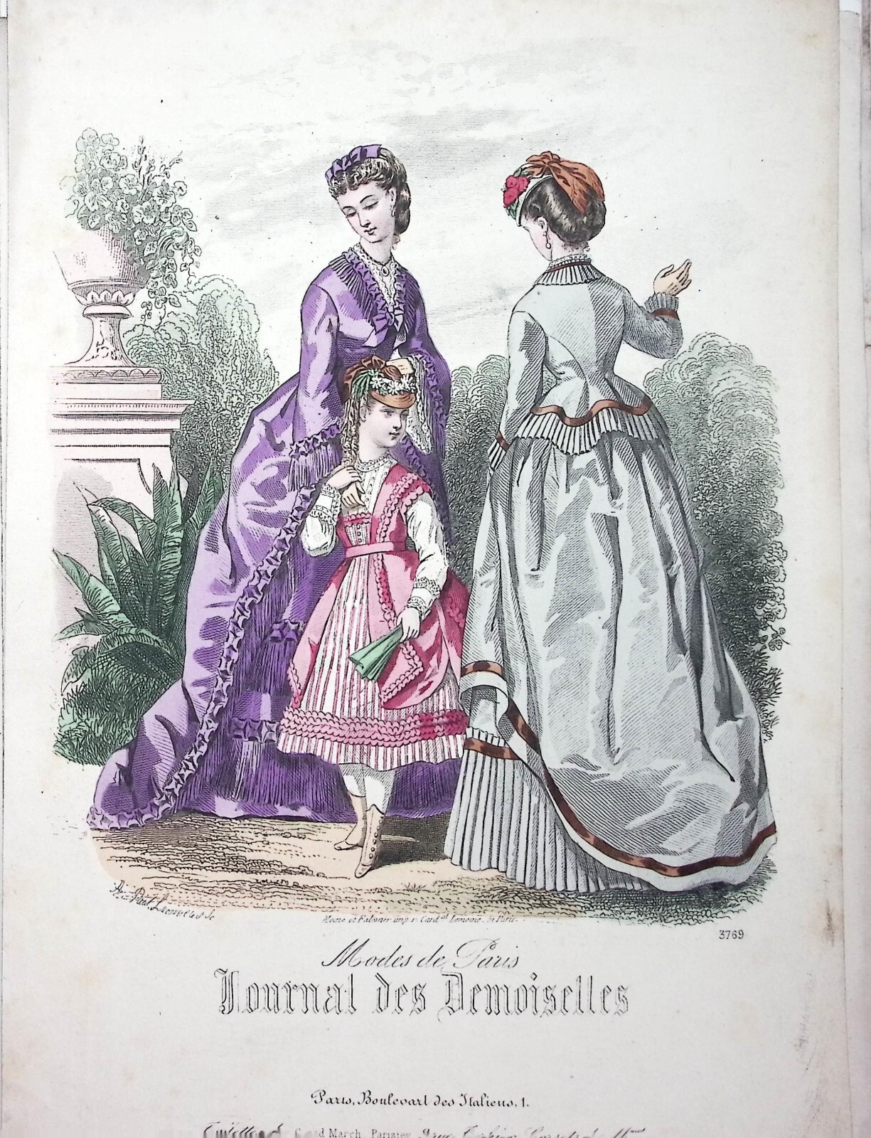 GRAVURE ANCIENNE PETITE Fille Avec Chat Et Poupee EUR 22