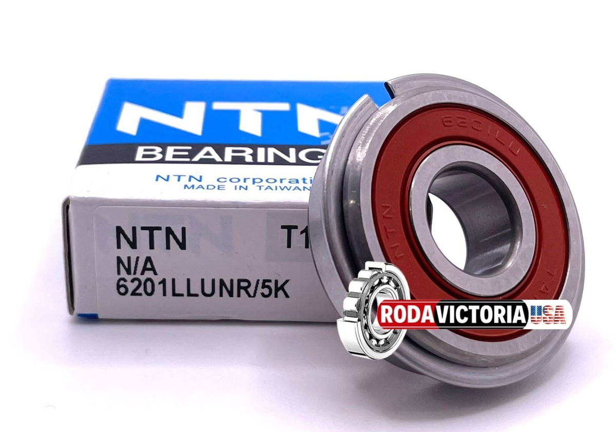 NTN 6201 LLU NR BALL BEARING, RUBBER SEALED + SNAP RING 6201 2RS