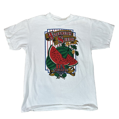 Vintage Oneita Power 50 Plus T Shirt Mens Large White SS Da Kellys 