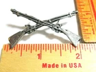 crossed rifles pin vintage old US Calvary Military civil war uniform collectible