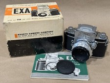Exakta Exa Vintage Camera w/ 35mm f/3.5 a schacht Travenar R ULM Lens w/box