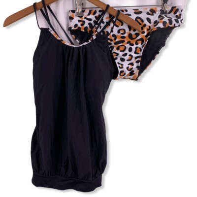 Womens Two Piece Tankini Animal Print Small New